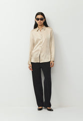 Forecast Silk Shirt - MARCONA BEIGE