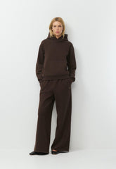 Cozy Sweatfleece Perfect Hoodie - RICH MOCHA BROWN
