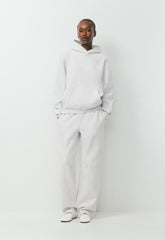 Cozy Sweatfleece Perfect Hoodie - HEATHER CLOUD WHITE
