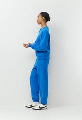 Cozy Sweatfleece Perfect Crew Sweatshirt - LAZULI BLUE