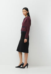 Approach Cardigan - Wonder Yarn - GL PLM/DK NGHT NVY