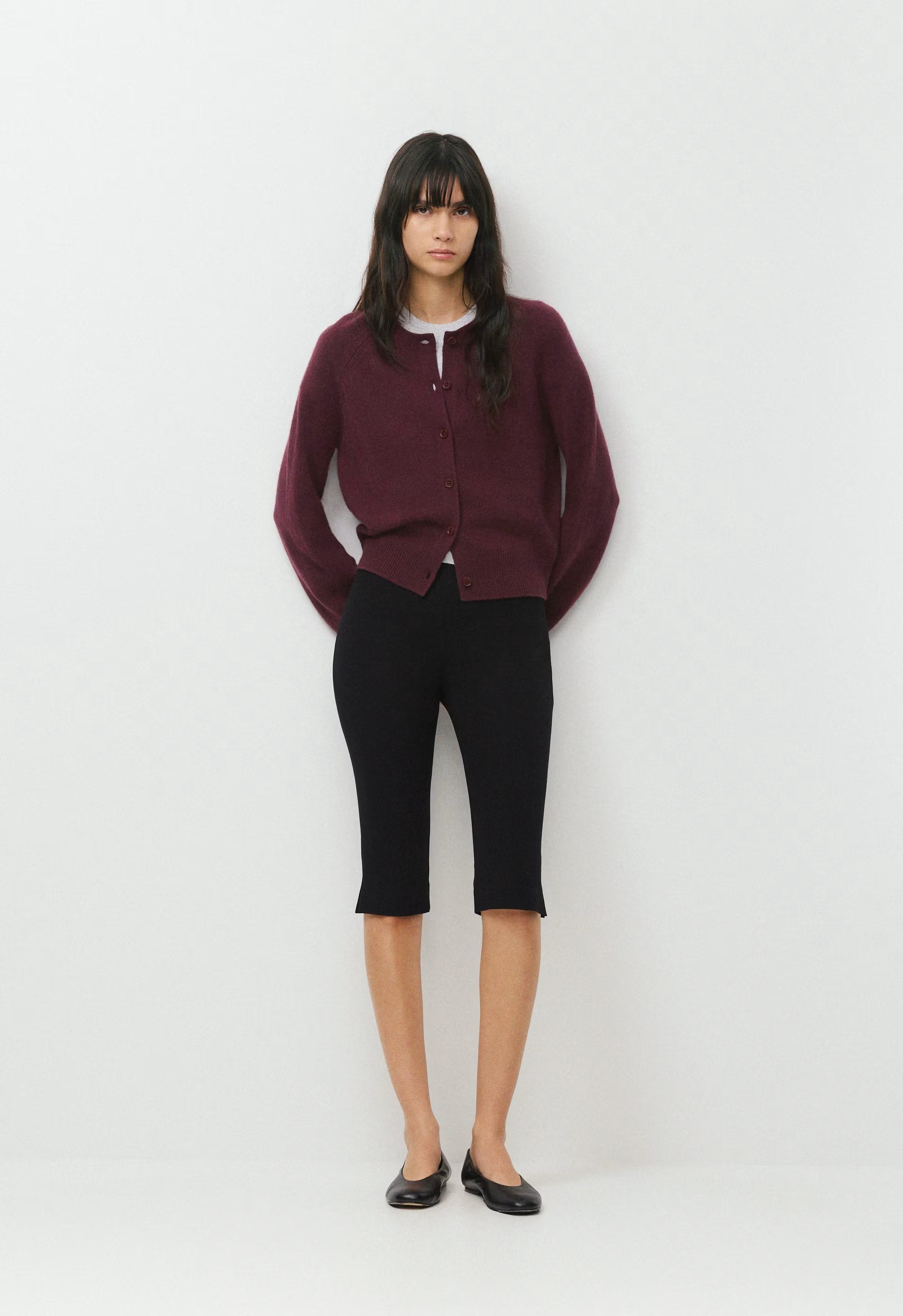 Essential Wool Cashmere London Cardigan - GALA PLUM