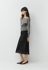 Crescendo Sweater - Wonder Yarn - HEATHER DARK GREY