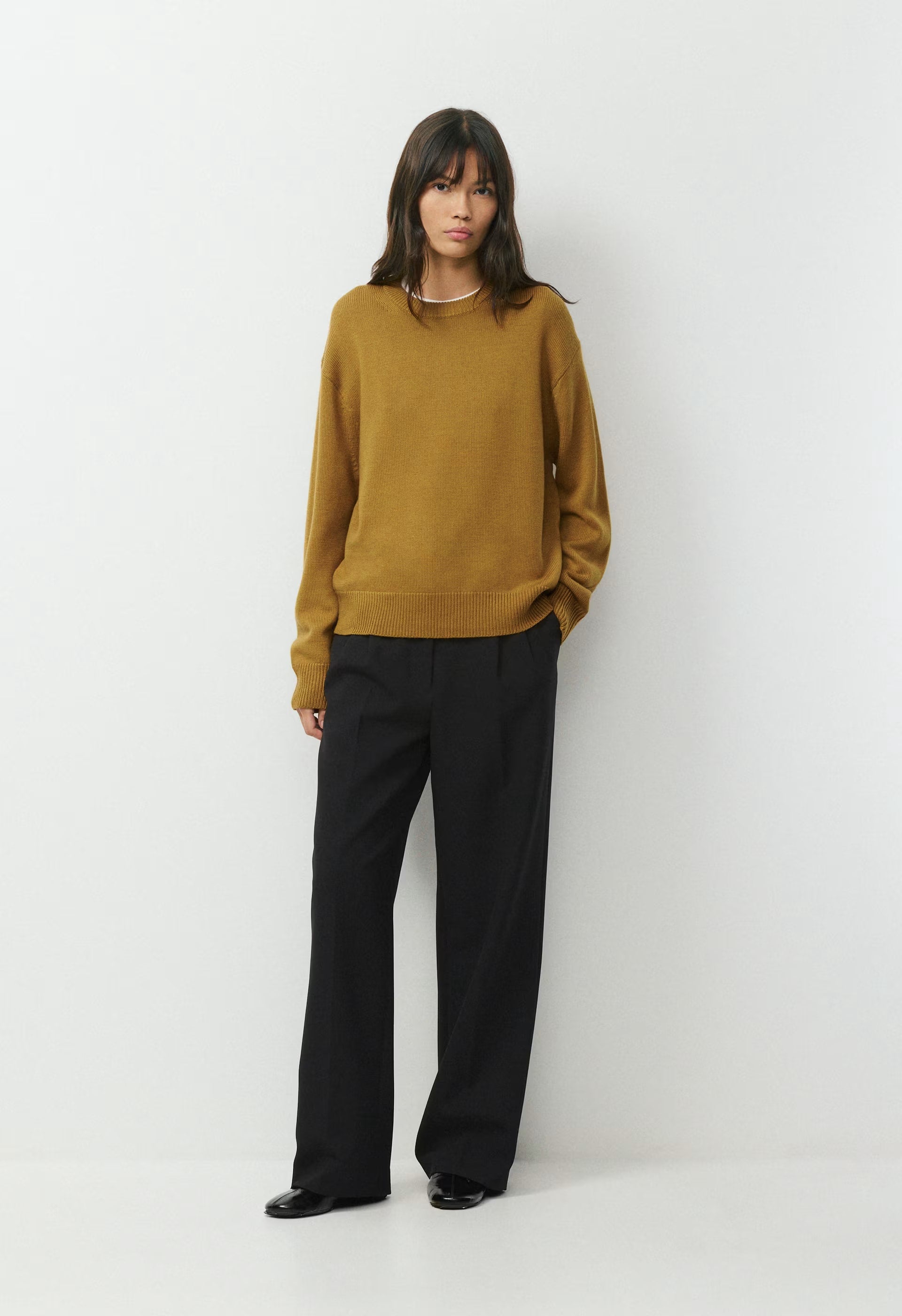 Essential Merino Wool View Sweater - SHERRY OCHRE