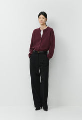Essential Cashmere Acclaim Cardigan - GALA PLUM