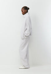 Cozy Sweatfleece Mega Funnel Neck - HEATHER CLOUD WHITE