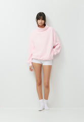 Cozy Sweatfleece Mega Funnel Neck - MAGNOLIA