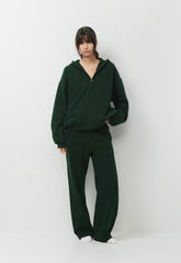 Cozy Sweatfleece Mega Zip Hoodie - FIGTREE GREEN