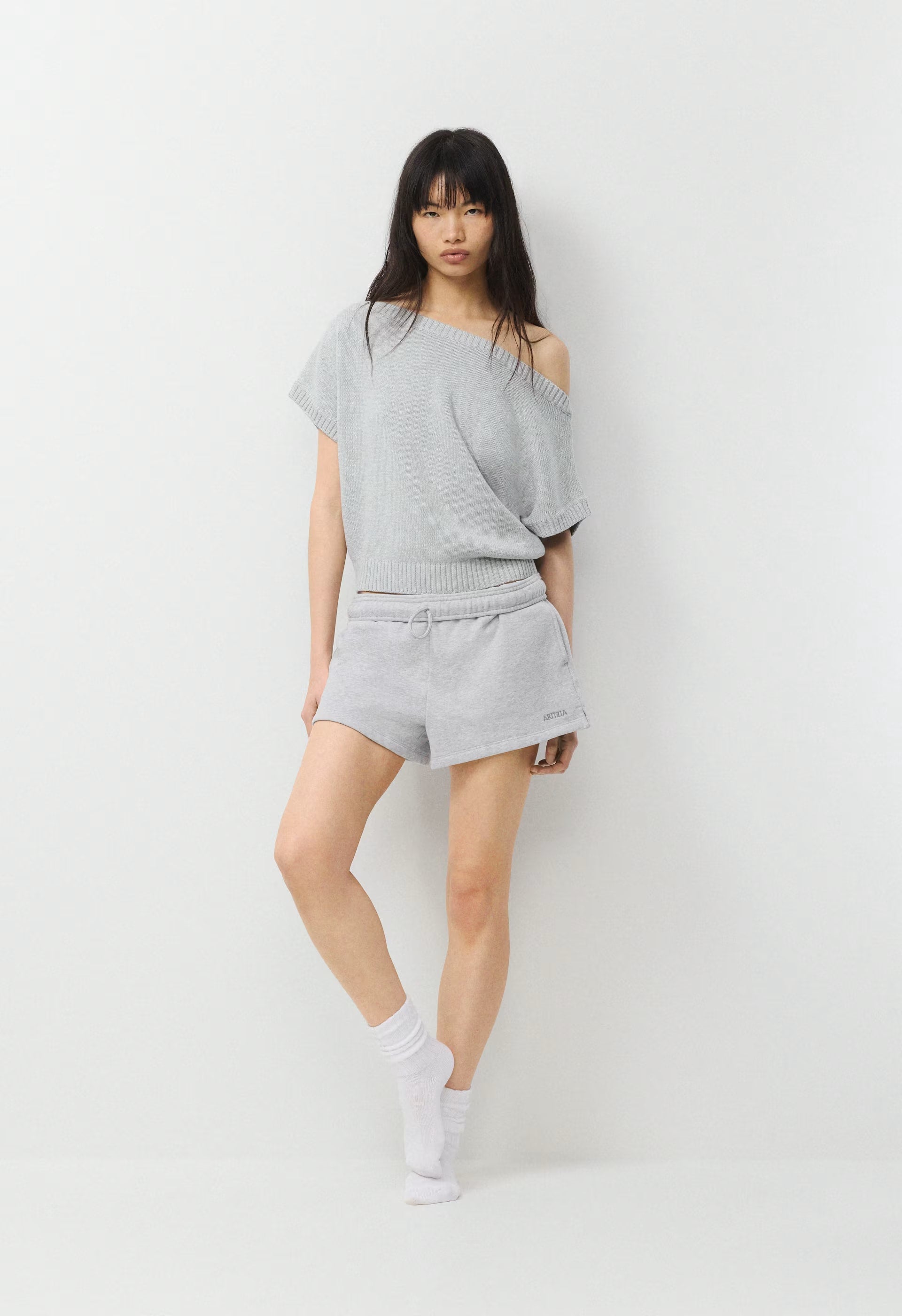 Essential Sky Cotton™ Hermosa Top - HEATHER CHROME