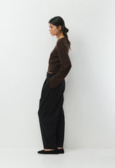 Byline Merino Wool Sweater - CACAO NIB BROWN
