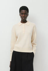 Essential Cashmere Museo Polo Sweater - SEASIDE CREAM