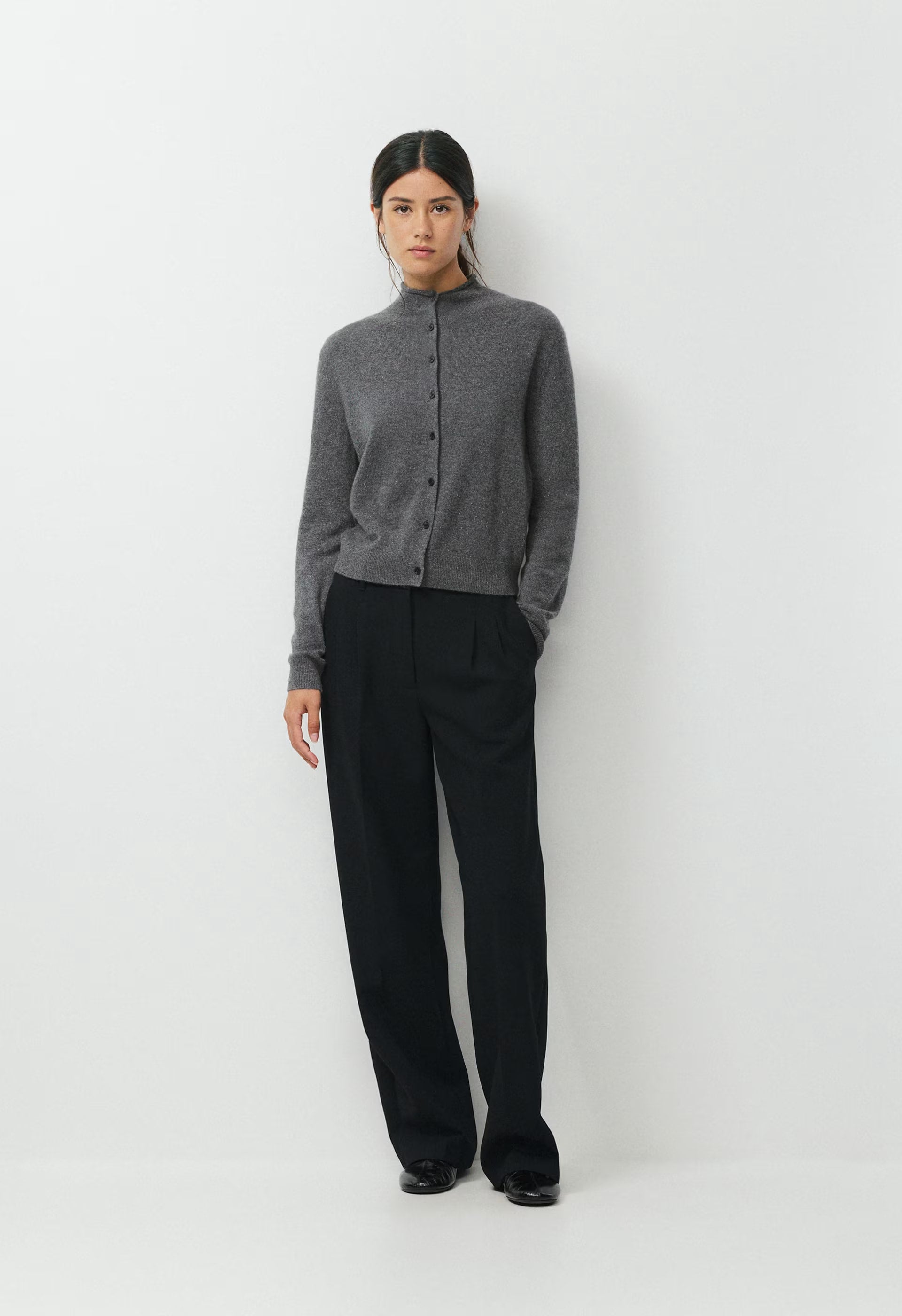 Bare Cashmere Saga Sweater - SPECKLED CHARCOAL