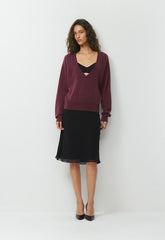 Essential Wool Cashmere Depth Sweater - GALA PLUM