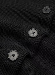 Bay Merino Wool Cardigan - BLACK