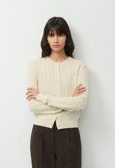 Wool Cashmere Noteworthy Cardigan - SEASIDE CREAM