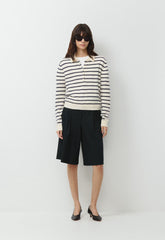 Bare Cashmere Cellini Sweater - LGHT BRCH/ADML NVY