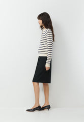 Bare Cashmere Cellini Sweater - LGHT BRCH/ADML NVY