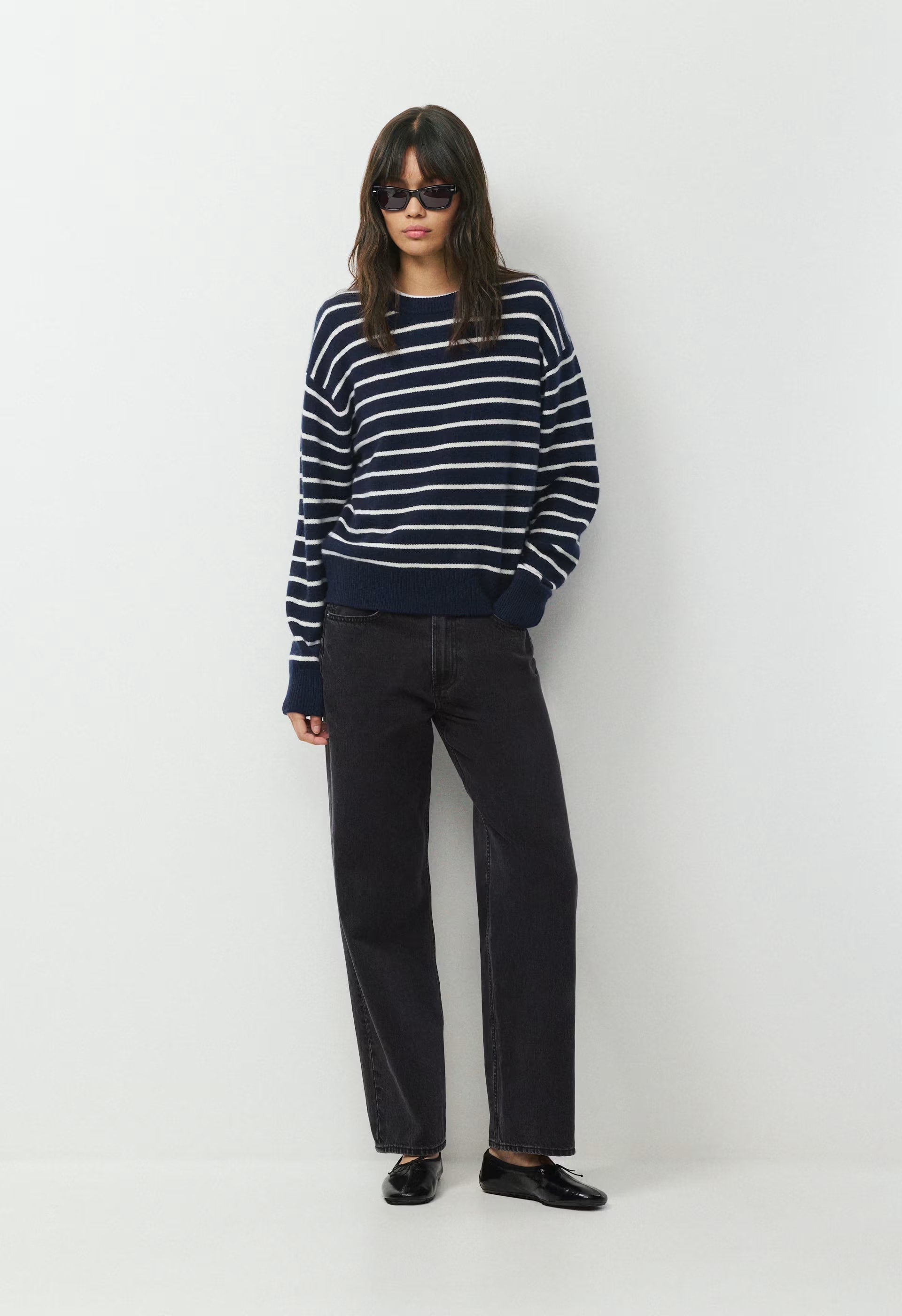 Essential Cashmere Relic Sweater - ADMIRAL NVY/LT BIRCH