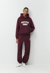Cozy Sweatfleece Perfect Hoodie - GALA PLUM/ LT BIRCH