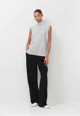 Bare Cashmere Opus Mockneck - HEATHER CHROME