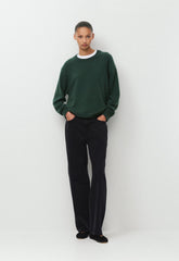 Essential Wool Cashmere Isabelle Sweater - FIGTREE GREEN