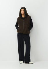 Riverbend Vest - Bigfoot Fleece - CACAO NIB BROWN