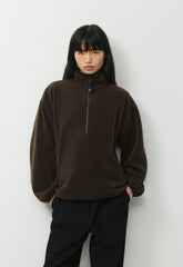 Mellow 1/2 Zip - Bigfoot Fleece - CACAO NIB BROWN