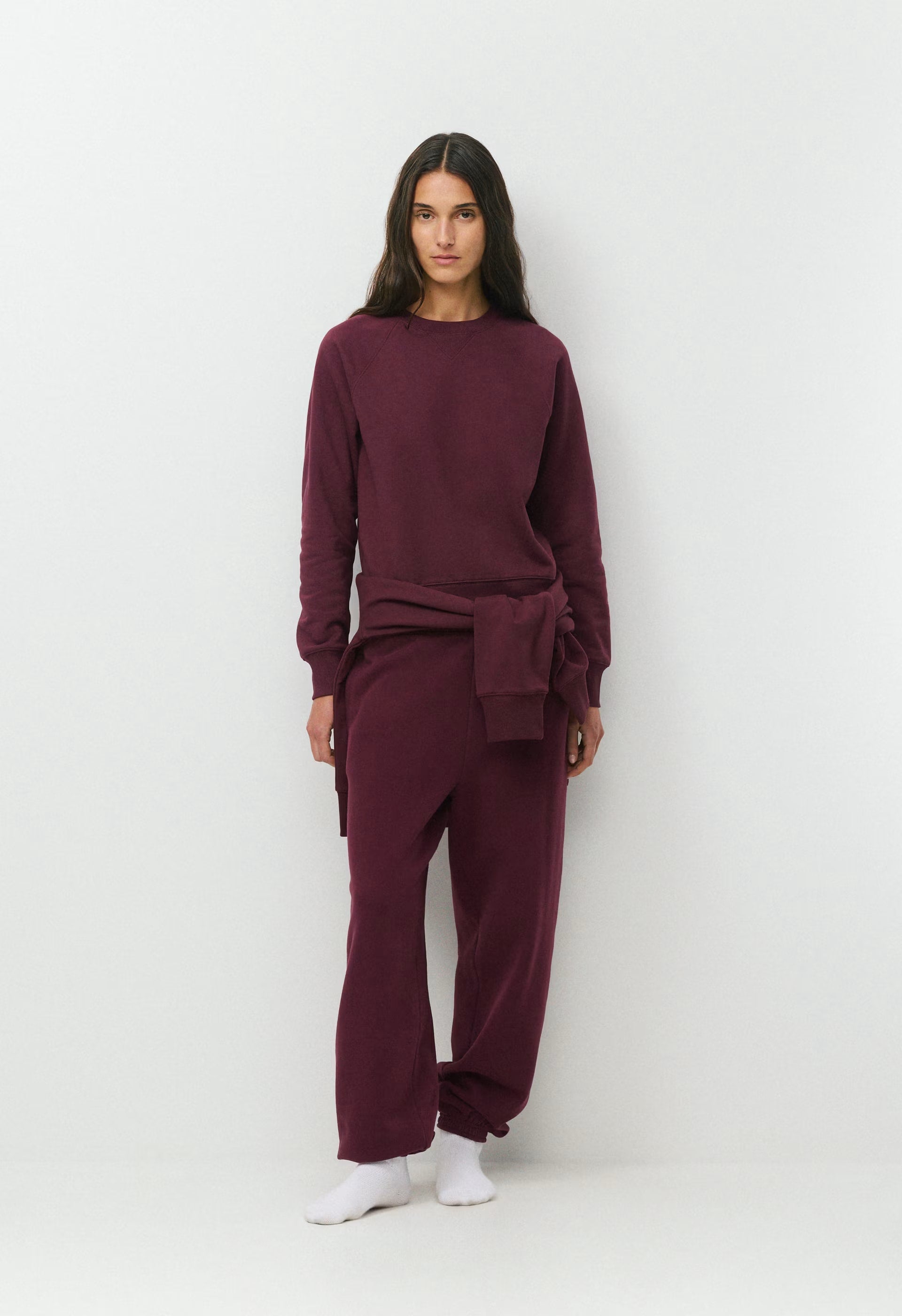 Terry Sweatfleece Perfect Raglan Sweatshirt - GALA PLUM