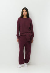 Terry Sweatfleece Perfect Raglan Sweatshirt - GALA PLUM