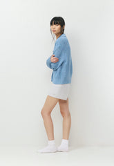 Fairground Cardigan - MARL LAZULI BLUE/WHITE