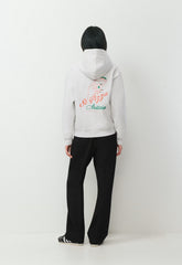 Cozy Sweatfleece Perfect Hoodie - HEATHER CLOUD WHITE