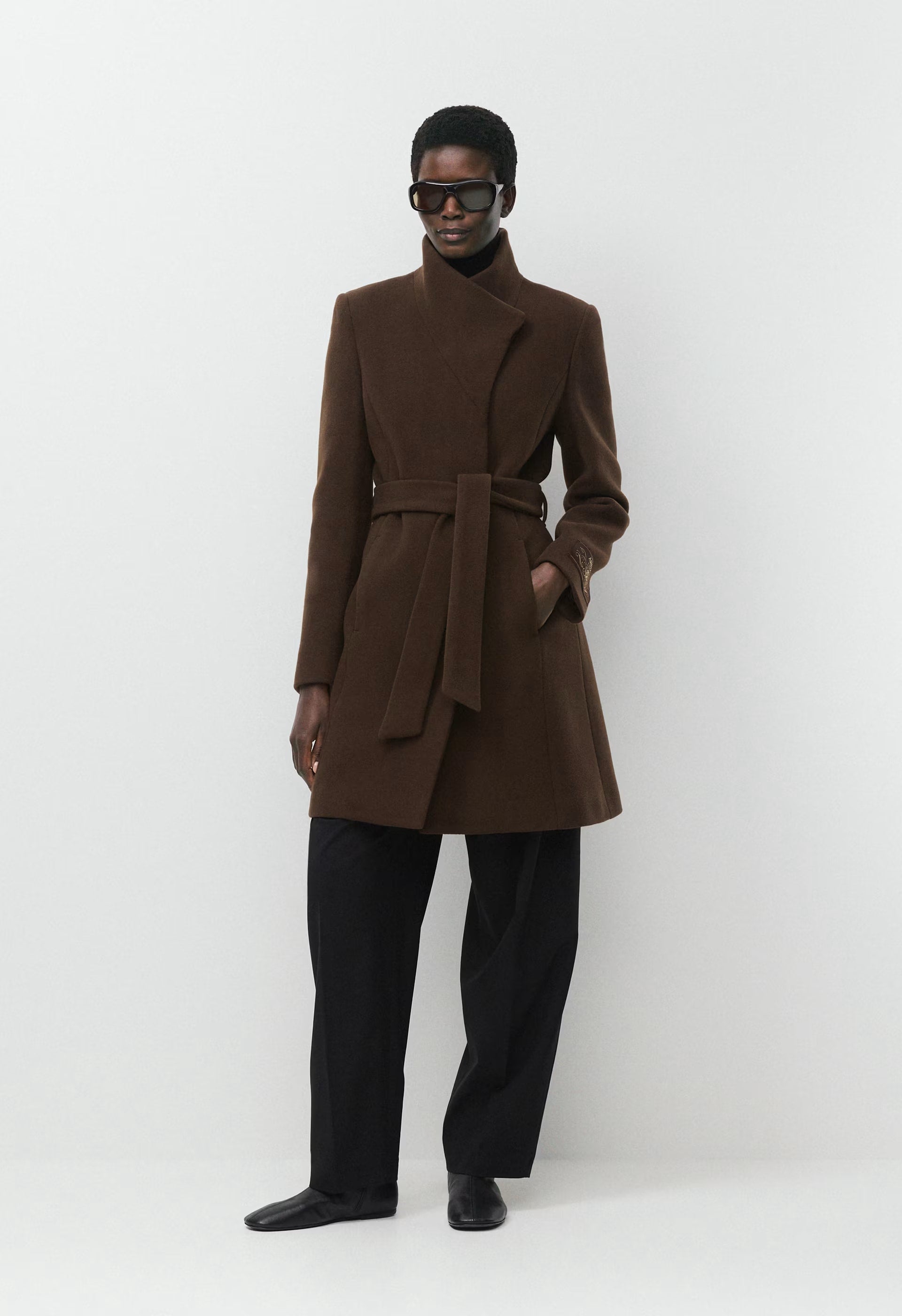 The Connor Coat - Soft Wool Cashmere - RICH MOCHA BROWN