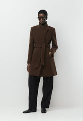 The Connor Coat - Soft Wool Cashmere - RICH MOCHA BROWN