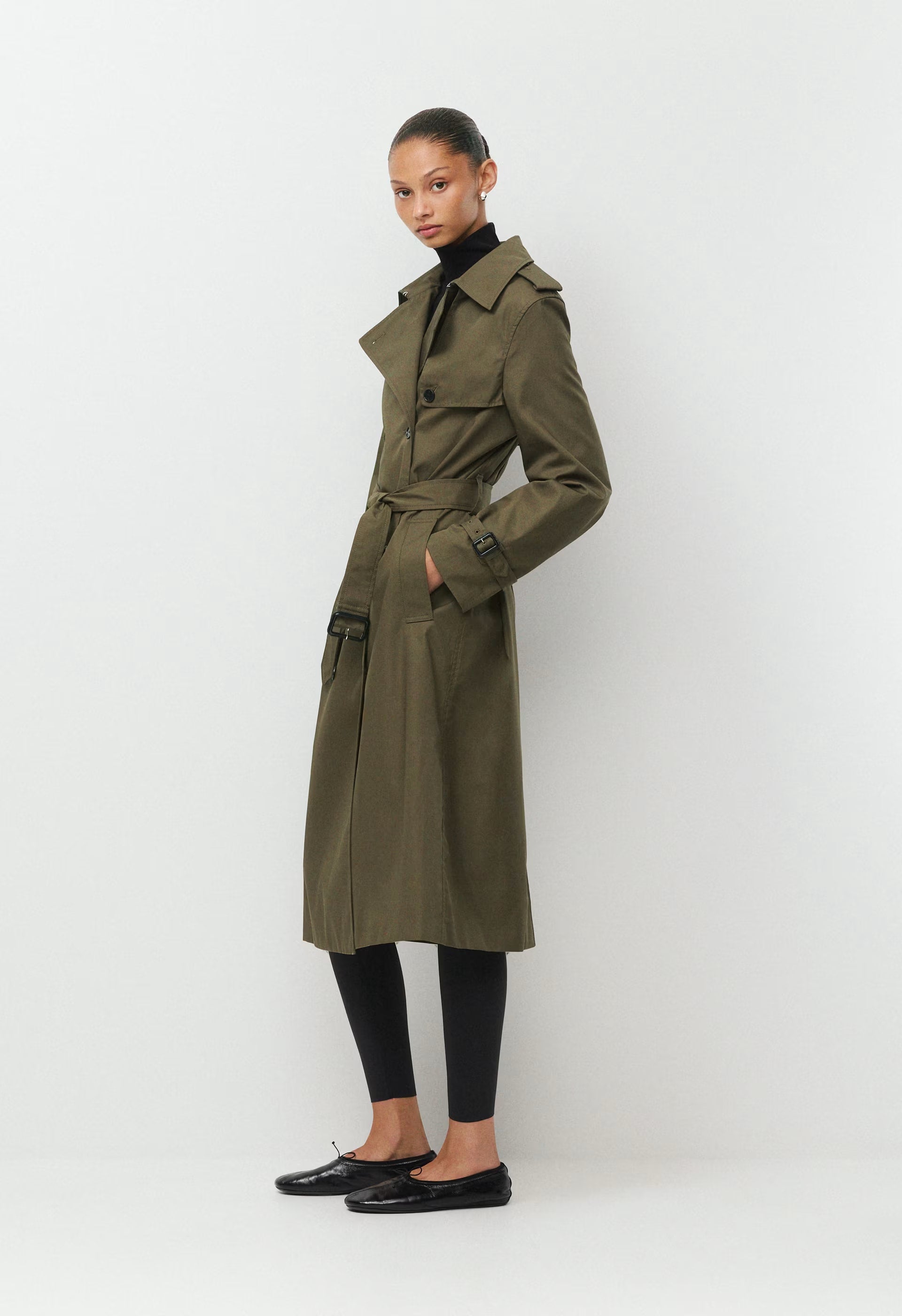 The Finch Trench Coat - City Twill - ATLAS OLIVE