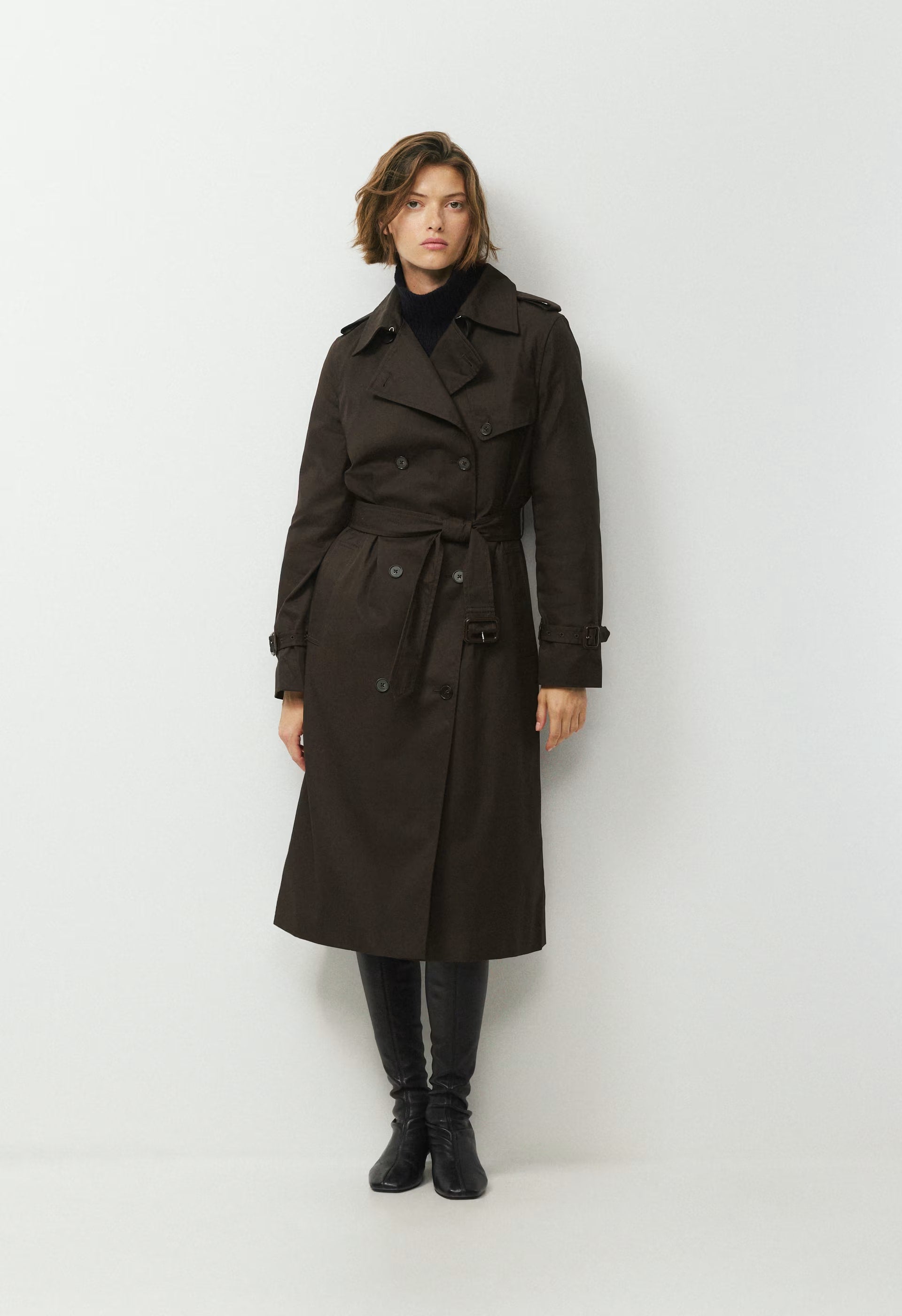 The Finch Trench Coat - City Twill - CACAO NIB BROWN