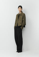 The Esquire Short Trench Coat - City Twill - ATLAS OLIVE