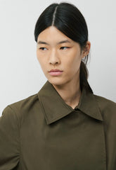 The Esquire Short Trench Coat - City Twill - ATLAS OLIVE