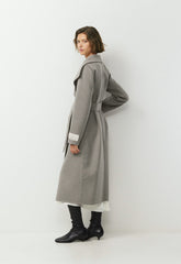 The Portfolio Double-Faced Coat - Luxe (Re)Wool - HEATHER DARK TAUPE