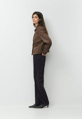 Tori Jacket - Suede - DARK CHOCOLATE
