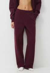 Cozy Sweatfleece Boyfriend Barrel Sweatpant - GALA PLUM