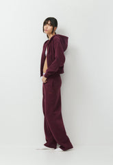 Cozy Sweatfleece Boyfriend Barrel Sweatpant - GALA PLUM