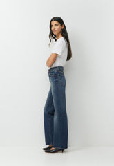 Denim Forum Remy Hi-Rise Wide Jean - VINTAGE DARK BLUE
