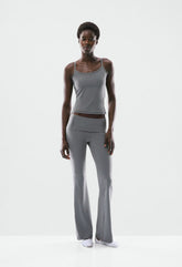BUTTER Foldover Flare 32" Legging - DARK GREY