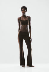 BUTTER Foldover Flare 32" Legging - CACAO NIB BROWN