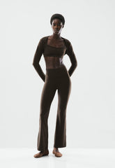 BUTTER Cheeky Infinite Hi Flare 30" Legging - CACAO NIB BROWN