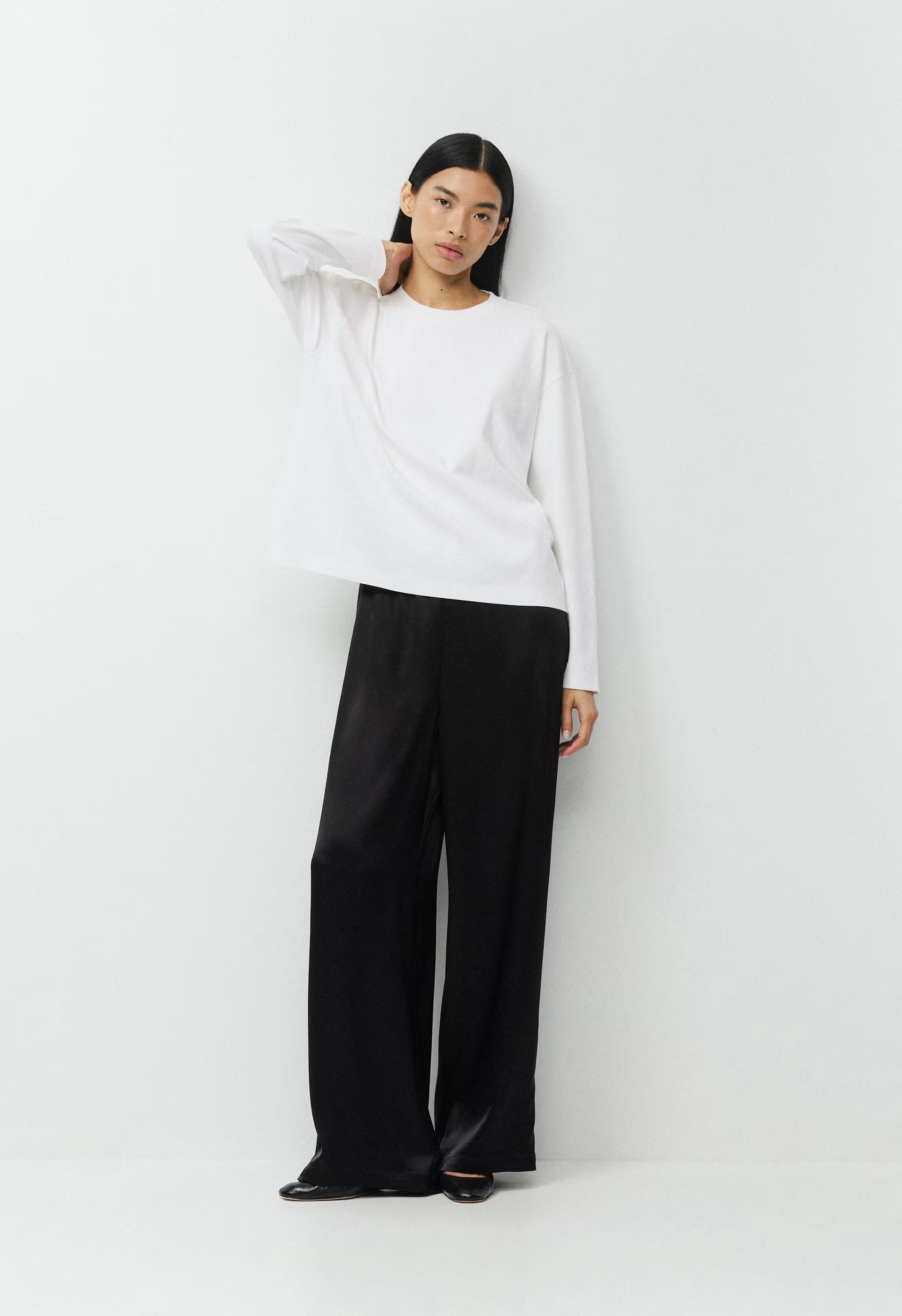 Archer Satin Pant - BLACK