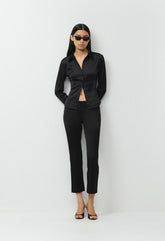 Applause Satin Pant - BLACK
