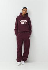 Cozy Sweatfleece Mega Jogger - GALA PLUM/ LT BIRCH