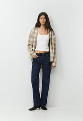 Denim Forum The Farrah Lo-Rise Wide Jean - NO-STRESS DARK BLUE