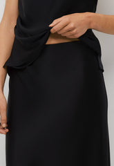 Capture Satin Skirt - BLACK